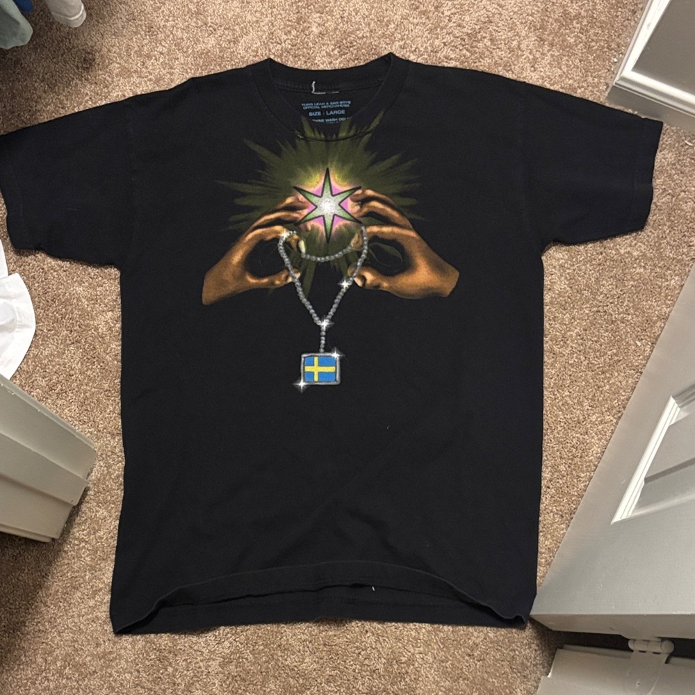 Black Graphic T-Shirt with Unique Design